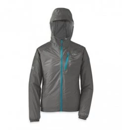 Clearance OUTDOOR RESEARCH Womens Helium II Jacket Pewter/rio