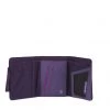 LIFEVENTURE LIVE VENTURE TRI FOLD WALLET PURPLE Travel