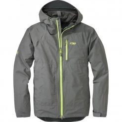 OUTDOOR RESEARCH Mens Foray Jacket Pewter/lemongrass