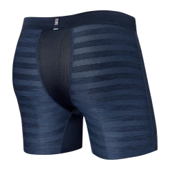 Mens Saxx Hot Shot Boxer Brief Fly Dark Denim Heather