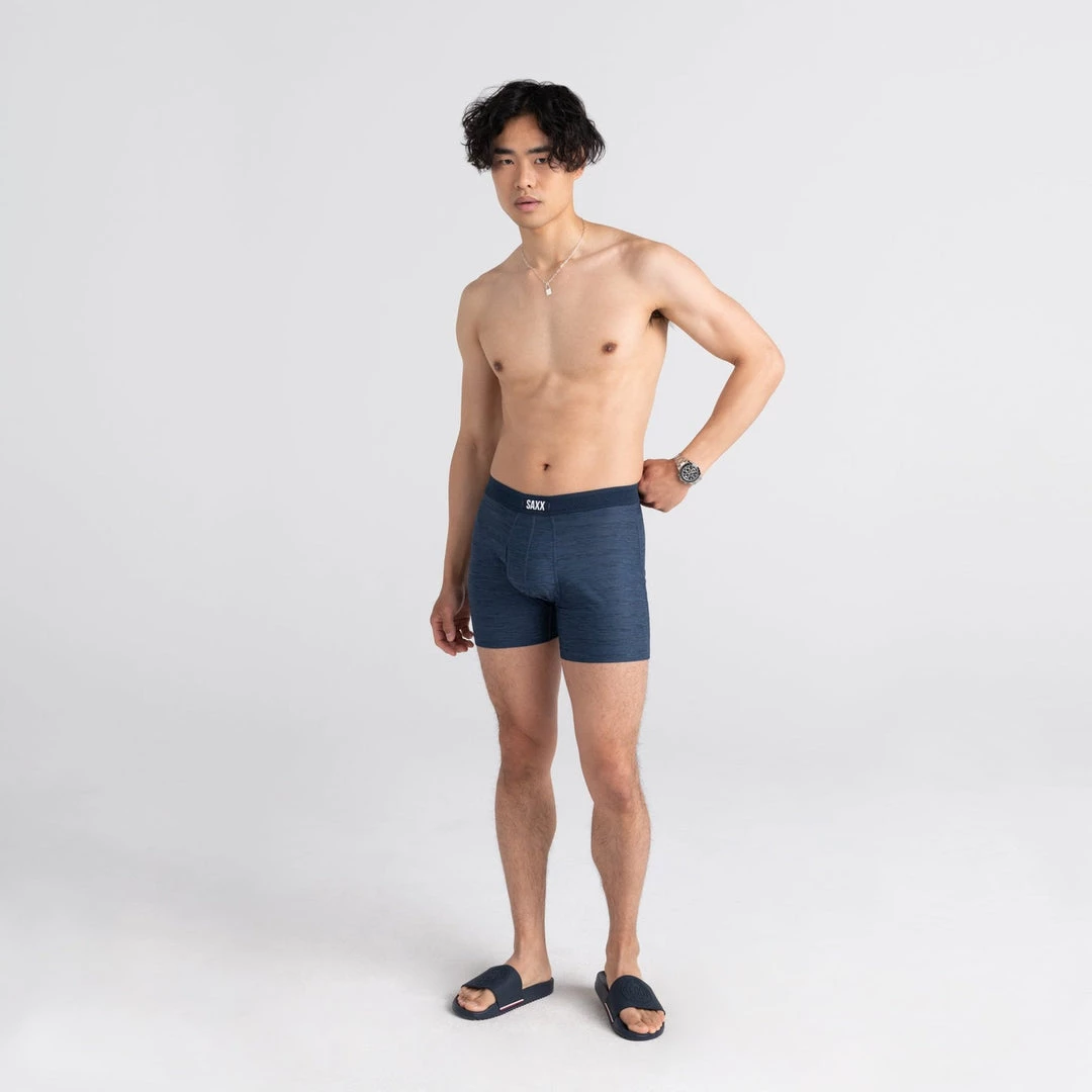 Mens Saxx Hot Shot Boxer Brief Fly Dark Denim Heather 3 Mens Saxx Hot Shot Boxer Brief Fly Dark Denim Heather