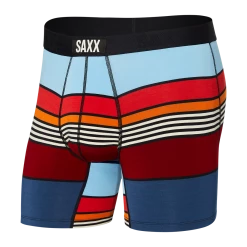 Mens Saxx Vibe Boxer Brief Navy Super Stripe
