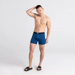 Saxx Sport Mesh Boxer Brief Fly City Blue Mens