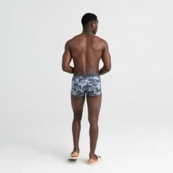 Mens Saxx Ultra Trunk Fly Graphite Stencil Camo