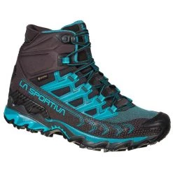 Womens La Sportiva Ultra Raptor II Mid Wide Woman GTX Carbon/Topaz