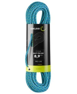 Climb/Canyon EDELRID SWIFT PRO DRY 8.9 MM ICEMINT 60 M